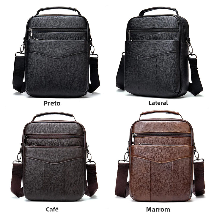 Bolsa transversal de couro premium Branor - Vestia