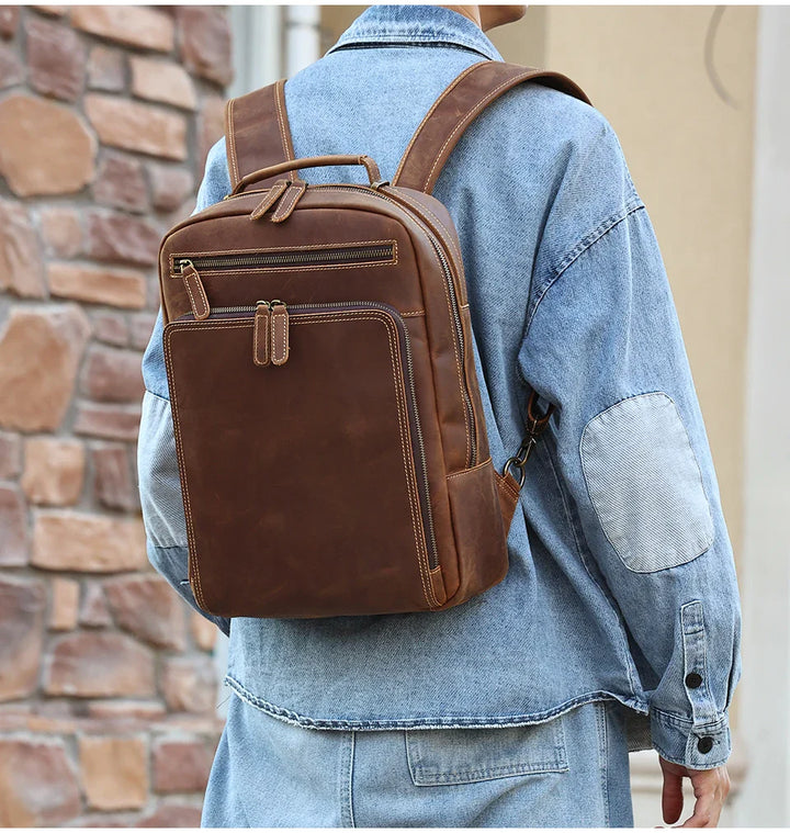 Mochila para Notebook 15,6" Couro Legitimo Navier - Vestia