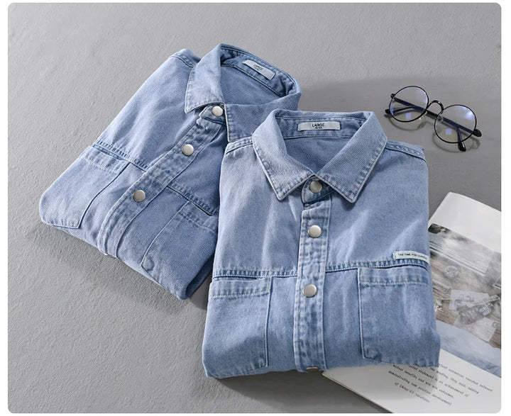 Camisa Jeans azul vintage Brelton - Vestia