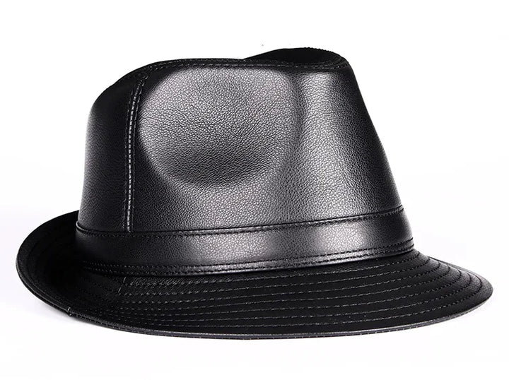 Chapeu Fedora em couro legítimo Stilus - Vestia