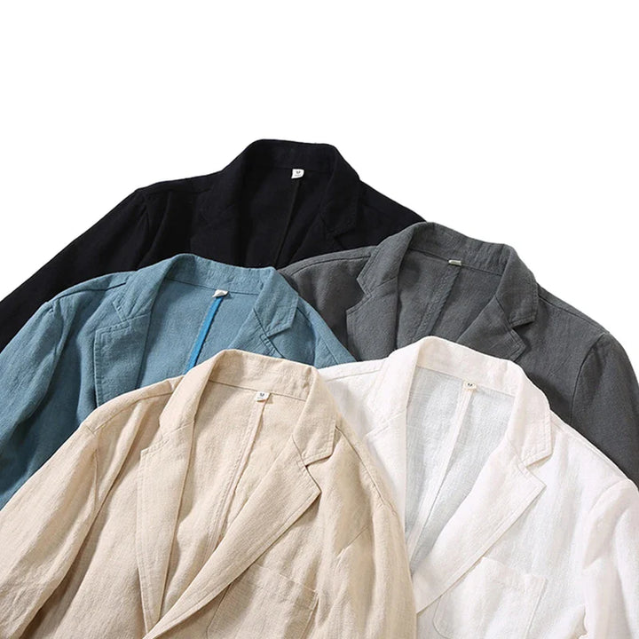 Blazer de couro formal em linho Lusant - Vestia