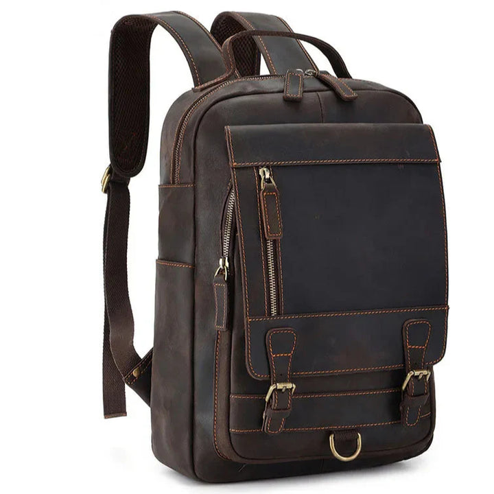 Mochila de Couro Genuíno Luxo Cavren - Vestia