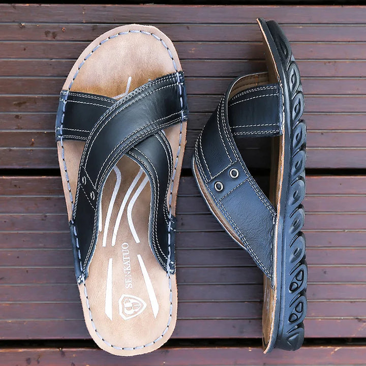 Sandália Slide Cruzado VALTRIO - Vestia