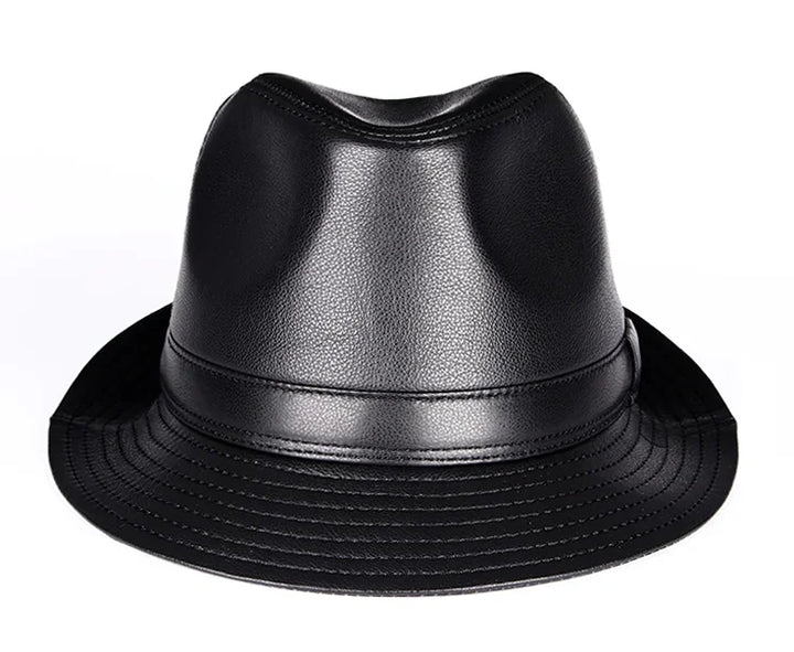 Chapeu Fedora em couro legítimo Stilus - Vestia
