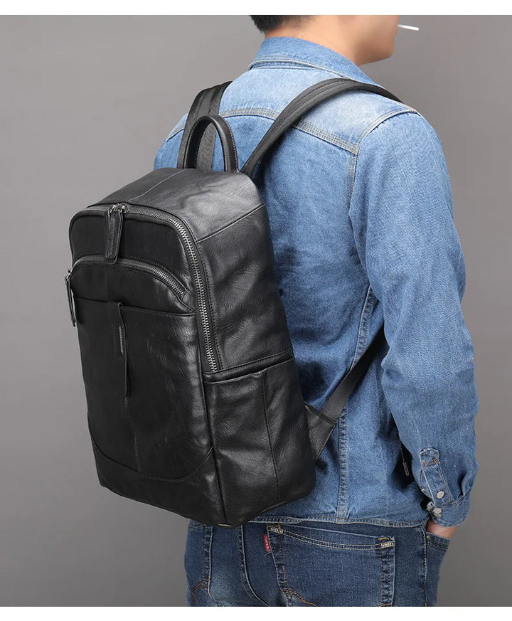 Mochila de Couro Genuíno para Notebook 14" Elmar - Vestia