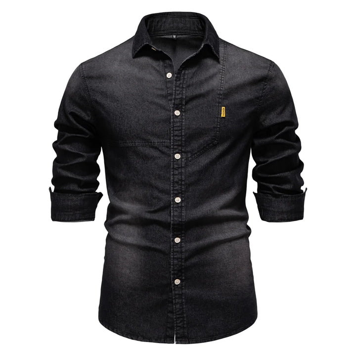 Camisa jeans masculina Slim Vestia - Vestia