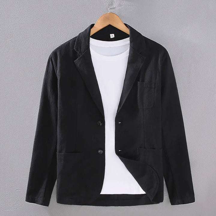Blazer de couro formal em linho Lusant - Vestia