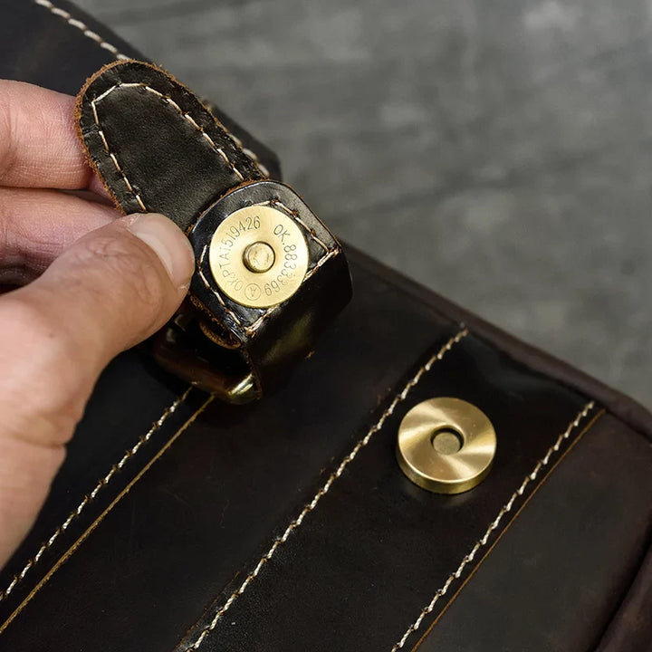 Mochila de Couro Genuíno 14" Noriel - Vestia