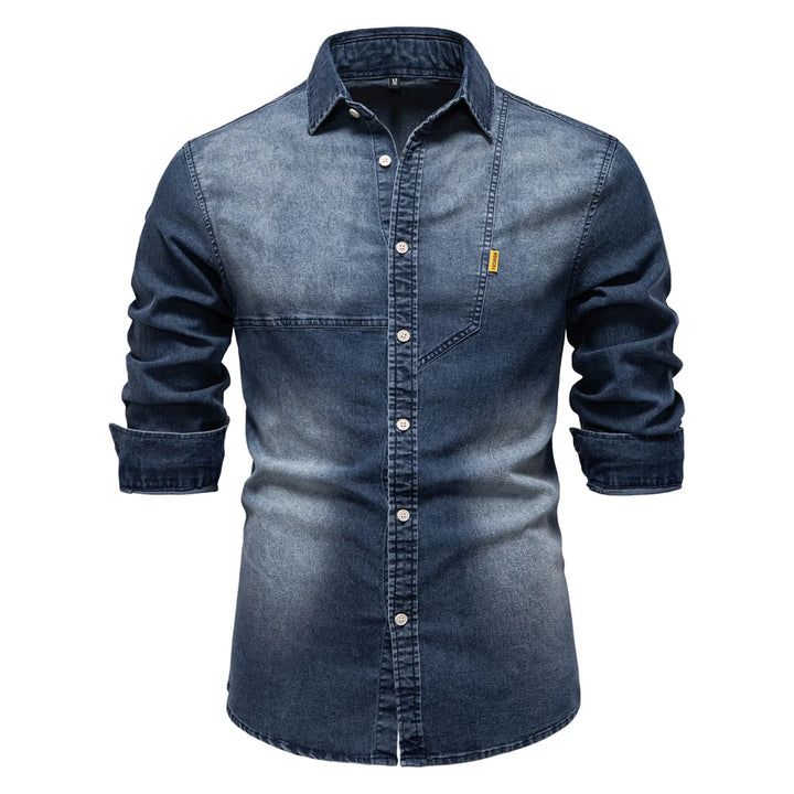 Camisa jeans masculina Slim Vestia - Vestia