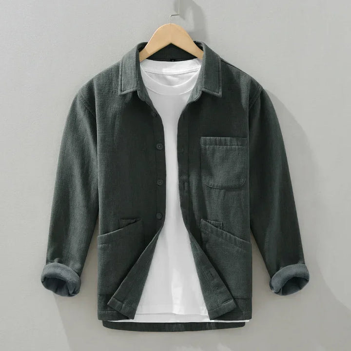 Camisa manga longa em linho e algodão Valron - Vestia