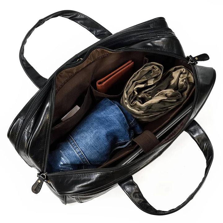 Maleta Executiva Couro Genuíno Black Bull - Vestia