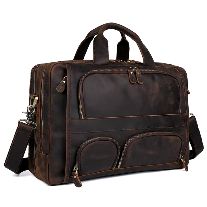 Maleta Executiva Couro Genuíno Althorn 17 polegadas - Vestia