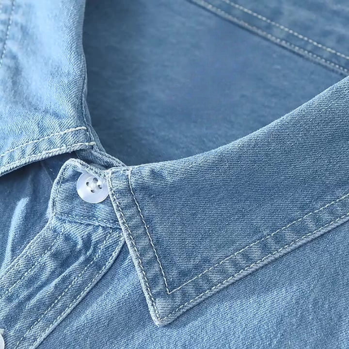 Camisa Jeans Casual Davelon - Vestia