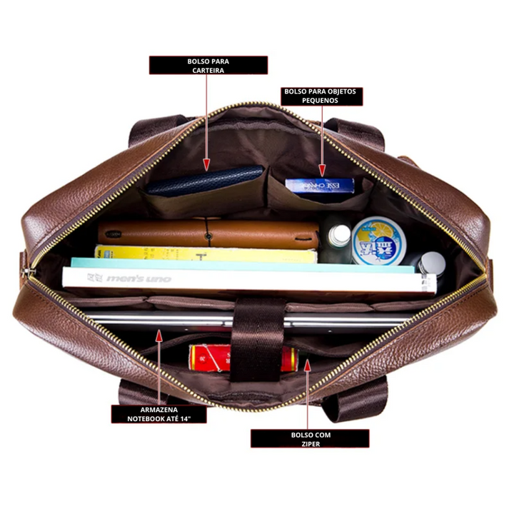 Maleta de Couro Executiva Montrel - Vestia