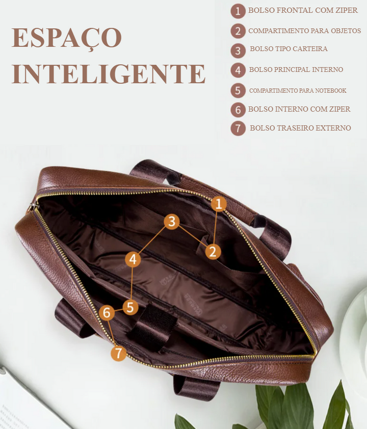 Maleta de Couro Executiva Montrel - Vestia