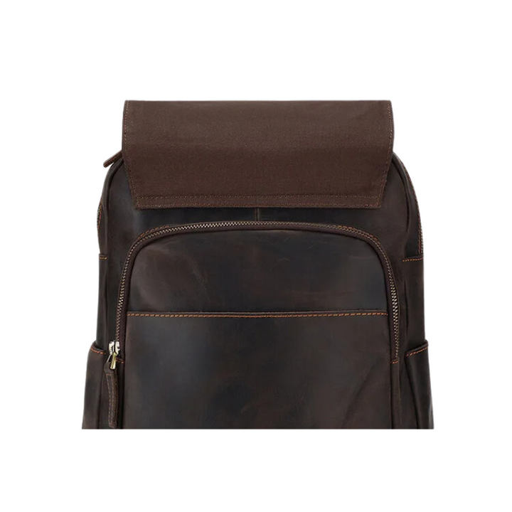 Mochila de Couro Genuíno Luxo Cavren - Vestia