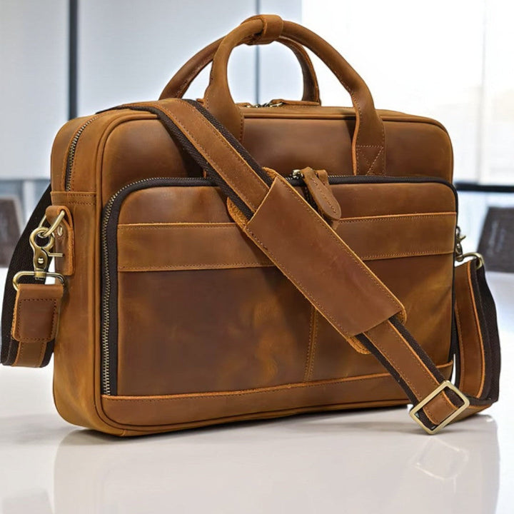 Maleta em couro legítimo Executiva Delvor - Vestia