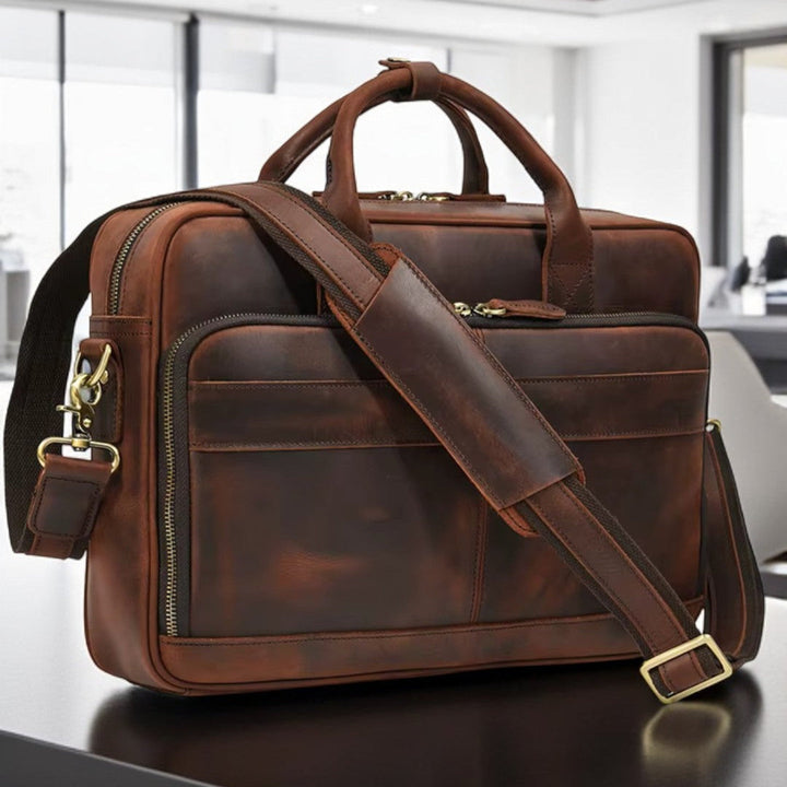 Maleta em couro legítimo Executiva Delvor - Vestia